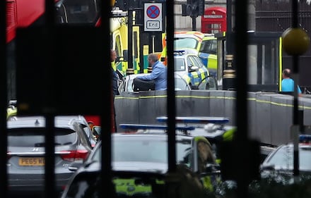 Londra, auto contro il parlamento 10