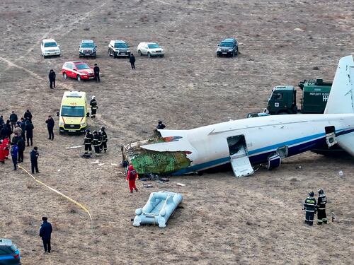 L'aereo schiantato in Kakakistan