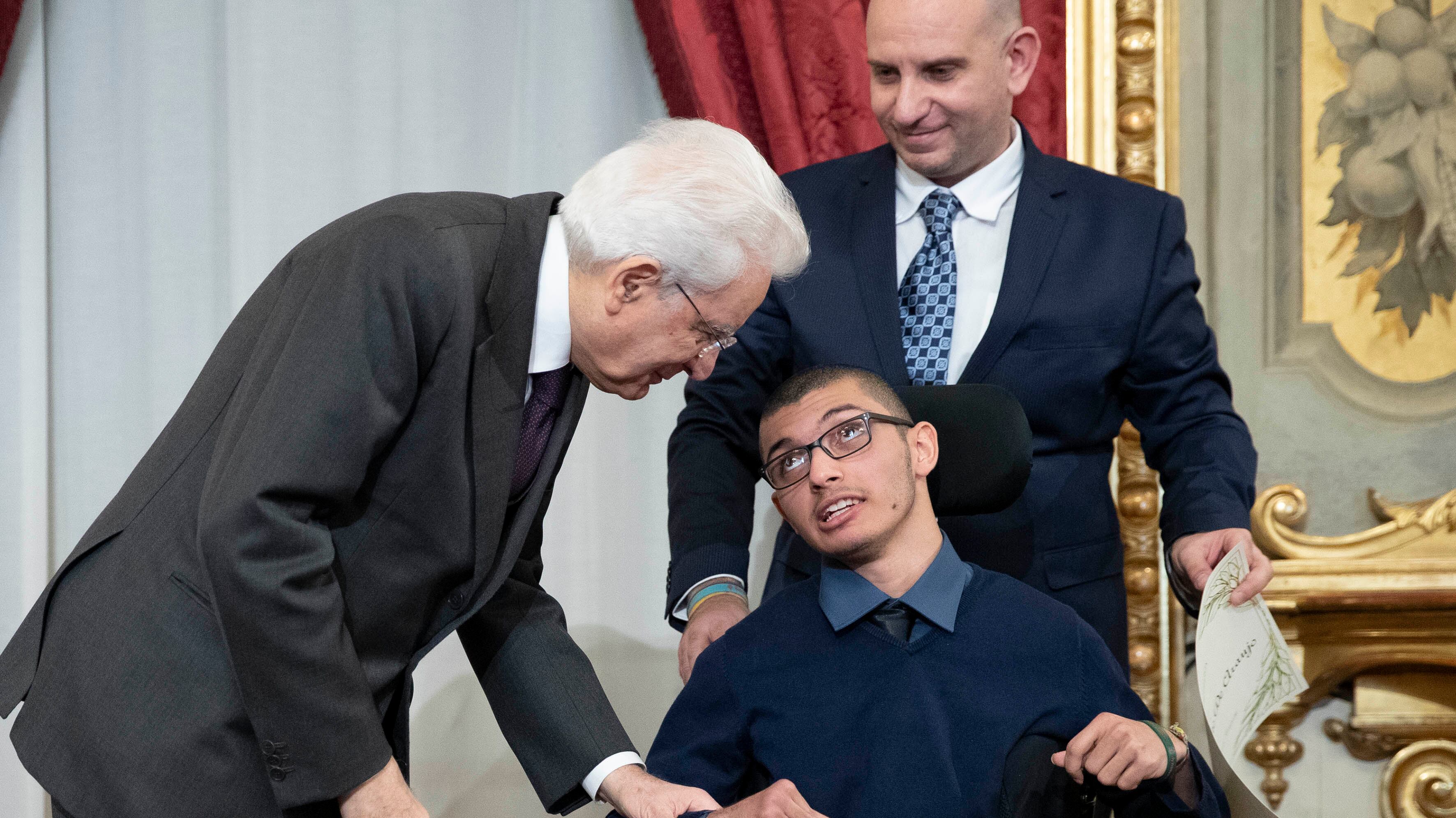 Marcos, premiato da Mattarella: "Senza il bus disabili niente scuola"