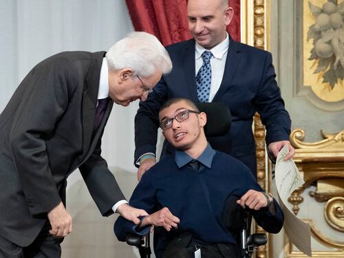 Marcos, premiato da Mattarella: "Senza il bus disabili niente scuola"