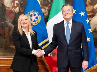 Passaggio di consegne tra Mario Draghi e Giorgia Meloni 3