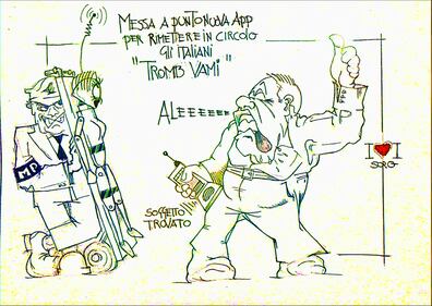 La vignetta del giorno: nuova app per monitorare gli italiani 1