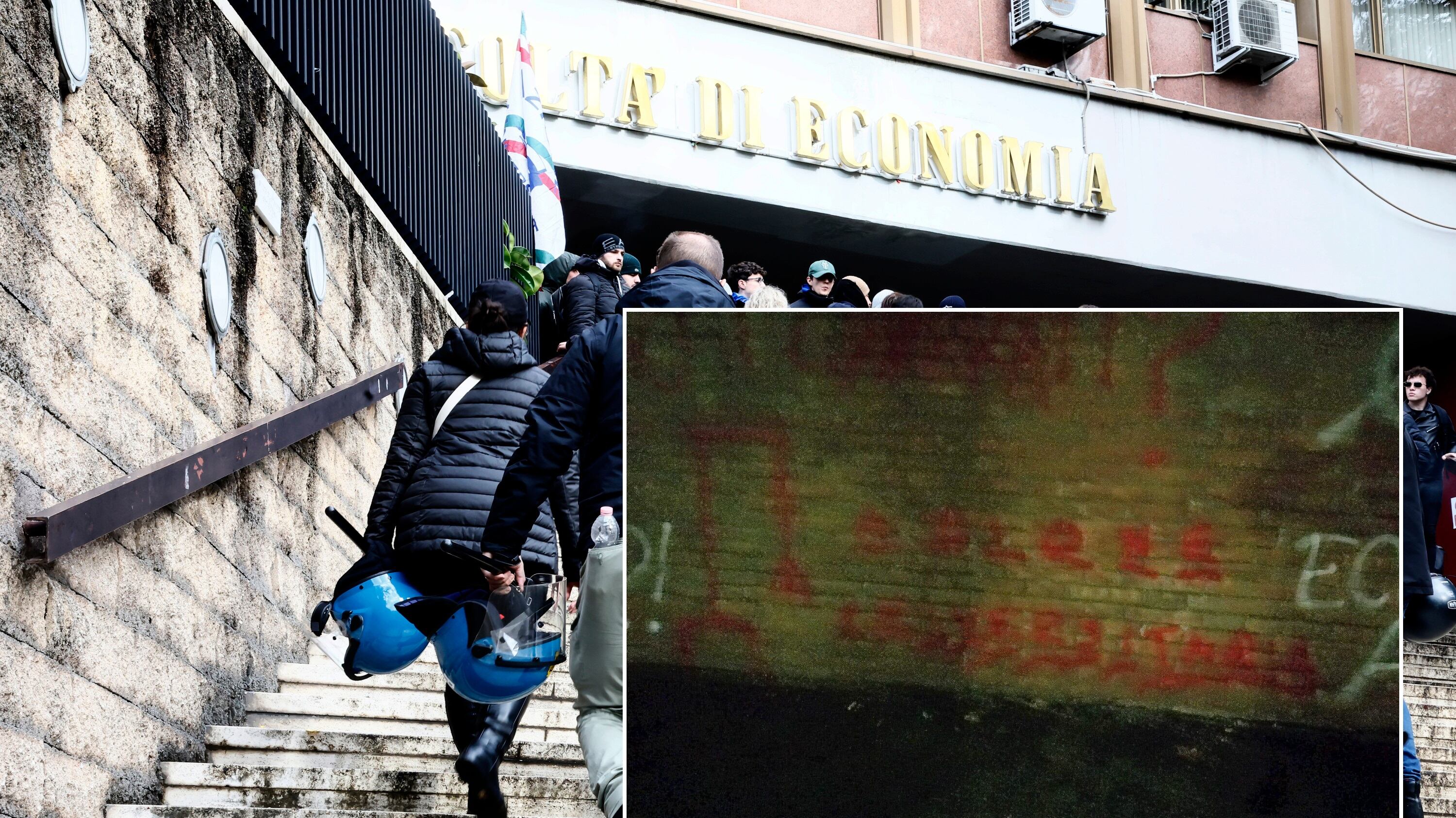 Sapienza, antagonisti dipingono il gioco dell'impiccato. È "caccia"agli studenti di destra