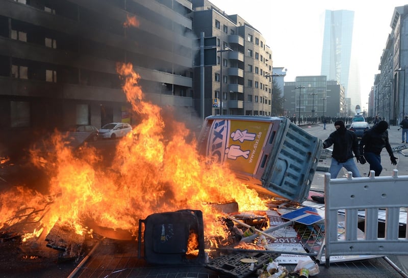 Blockupy, scontri a Francoforte 9