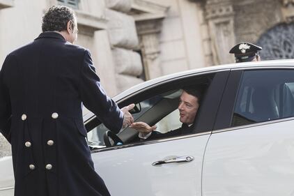 Renzi arriva al Quirinale 6