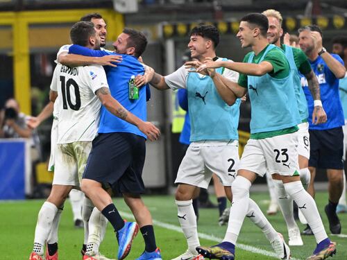 Il Sassuolo ci ha preso gusto: dopo la Juve batte l’Inter 2-1 a San Siro