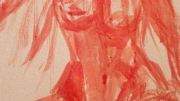 Studentessa dipinge figure femminili usando il suo sangue mestruale