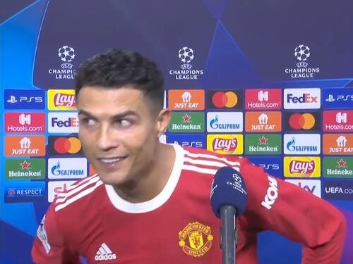 "Ronaldo uomo di m...": la reazione di CR7 in tv