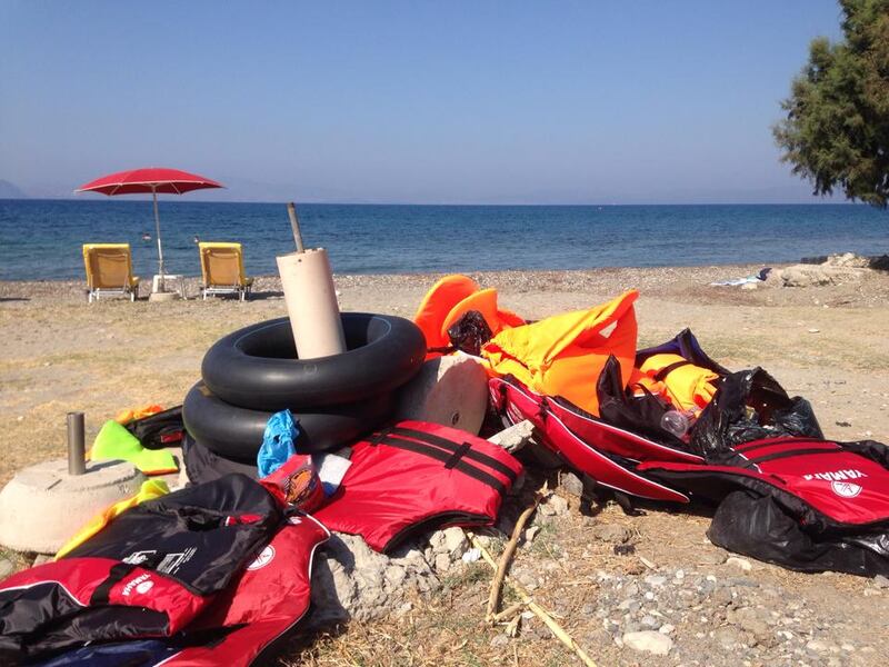 Kos, gli sbarchi ripresi dalla spiaggia 4