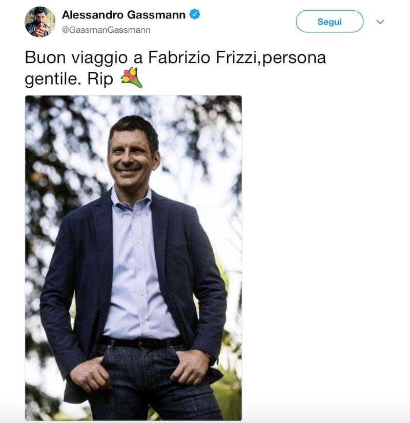 Fabrizio Frizzi, il cordoglio social dei vip 18