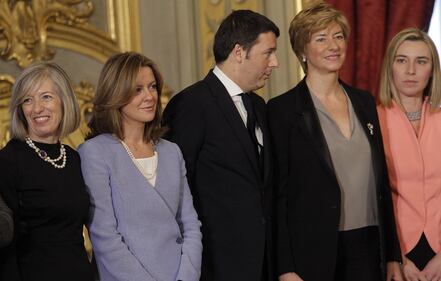 Boschi in blu elettrico, Mogherini in rosa: i colori del governo 15