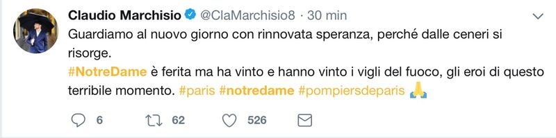 Notre Dame brucia, le reazioni vip: foto 3