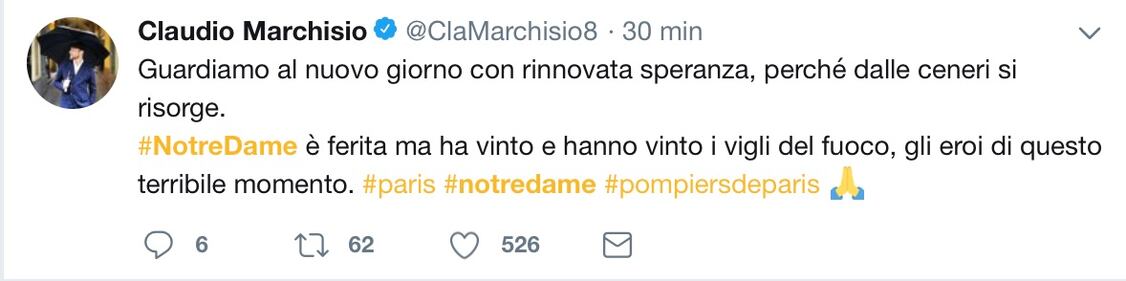 Notre Dame brucia, le reazioni vip: foto 3