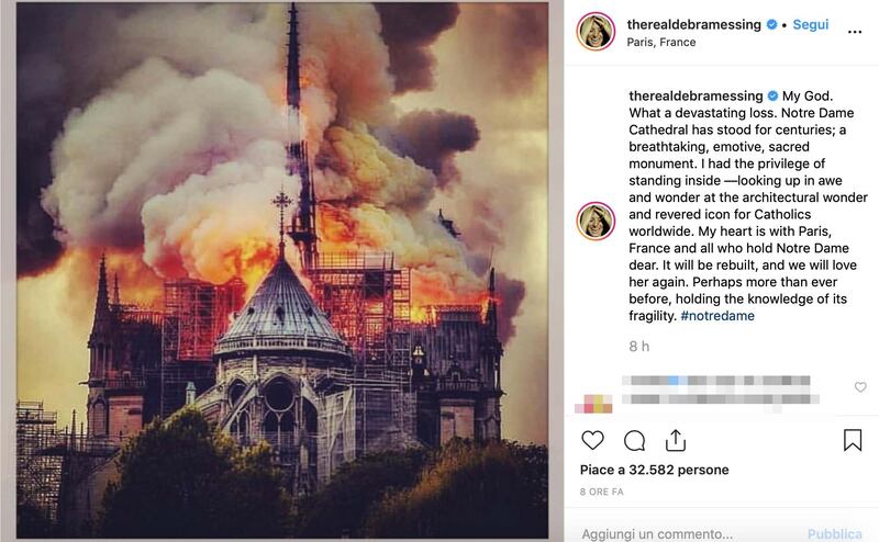 Notre Dame brucia, le reazioni vip: foto 2