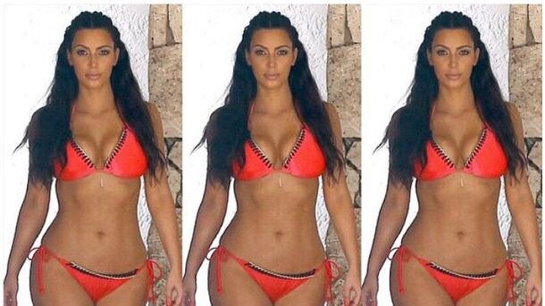 Kim Kardashian e la mania per i selfie in bikini