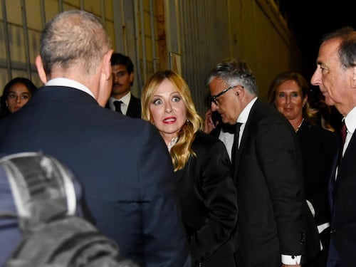 Meloni alla cena di gala della Fashion Week di Milano
