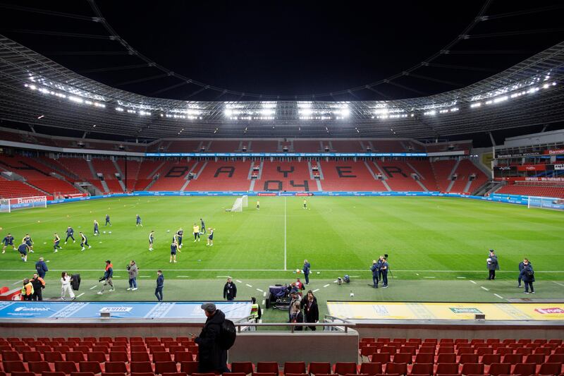 BayArena Ucraina allenamento