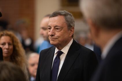 Draghi ai funerali di Flavia Prodi