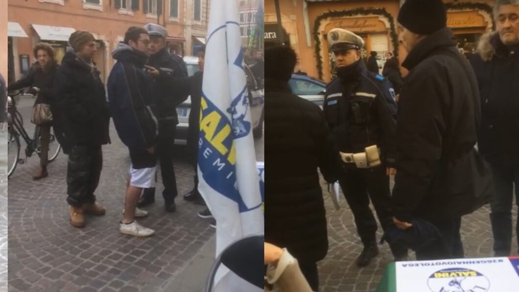 La violenza dei centri sociali contro gli attivisti della Lega