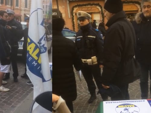 La violenza dei centri sociali contro gli attivisti della Lega