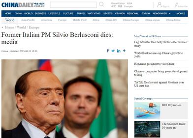 I giornali stranieri ricordano Berlusconi 2