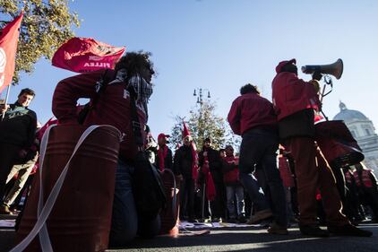 Roma: manifestazione di Cgil e Uil 5