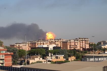 L'esplosione della polpa di Gpl in quartiere Prenestino a Roma 1