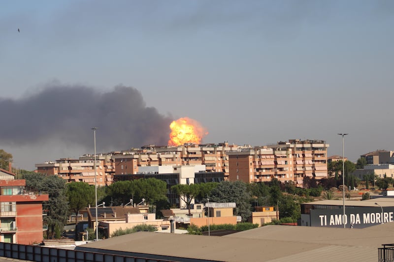 L'esplosione della polpa di Gpl in quartiere Prenestino a Roma 1