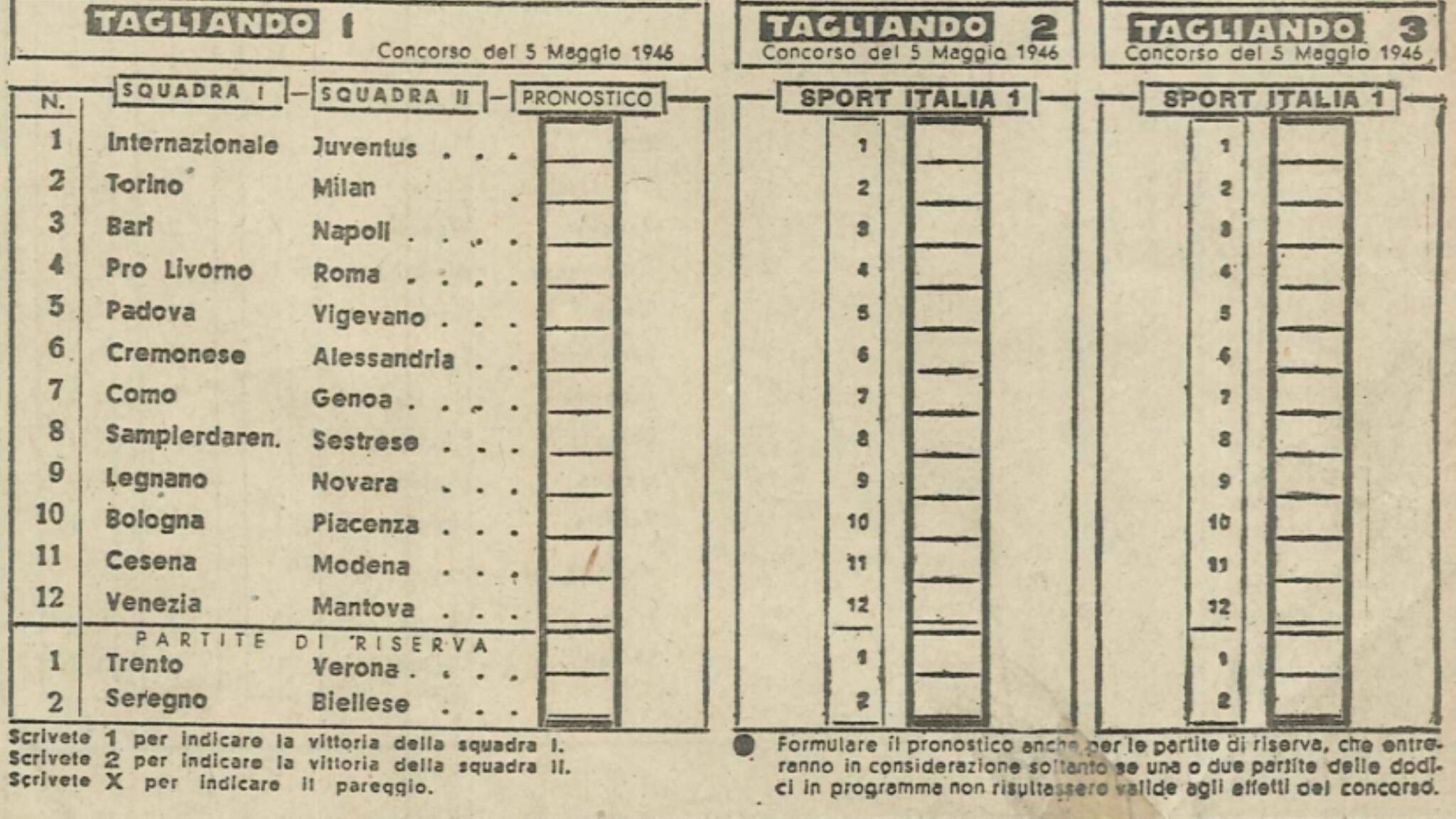 Sisal celebra gli 80 anni della “schedina” icona popolare dello sport