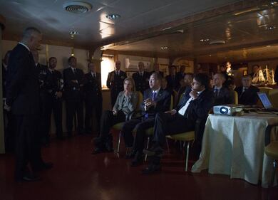 Ban Ki-moon in Sicilia con Renzi e Mogherini 6