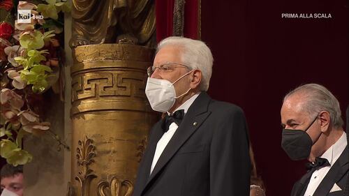 Il presidente Sergio Mattarella al teatro alla Scala 3