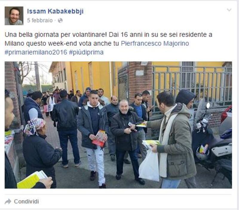 Issam in campo per Majorino (e per il Pd) 1