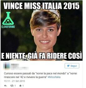 Miss Italia e la II Guerra Mondiale, l'ironia su social network 17