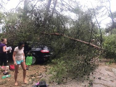 Veneto colpito dal maltempo: alberi sradicati in un campeggio 2