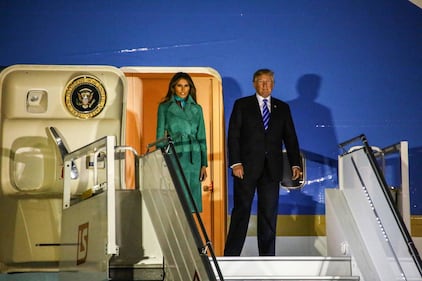 L'arrivo di Trump e Melania in Polonia 15