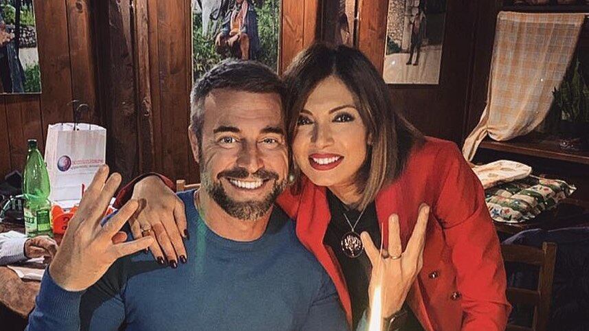 Flavio Montrucchio festeggia il compleanno con Alessia Mancini