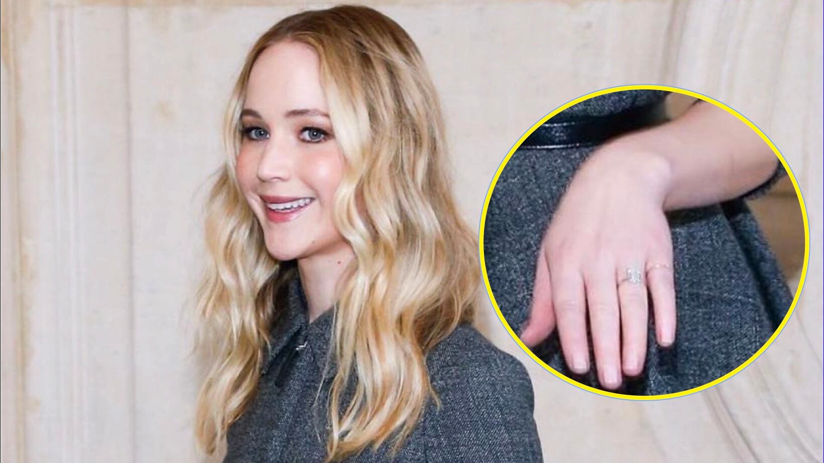 Jennifer Lawrence mostra il suo gigantesco anello di fidanzamento