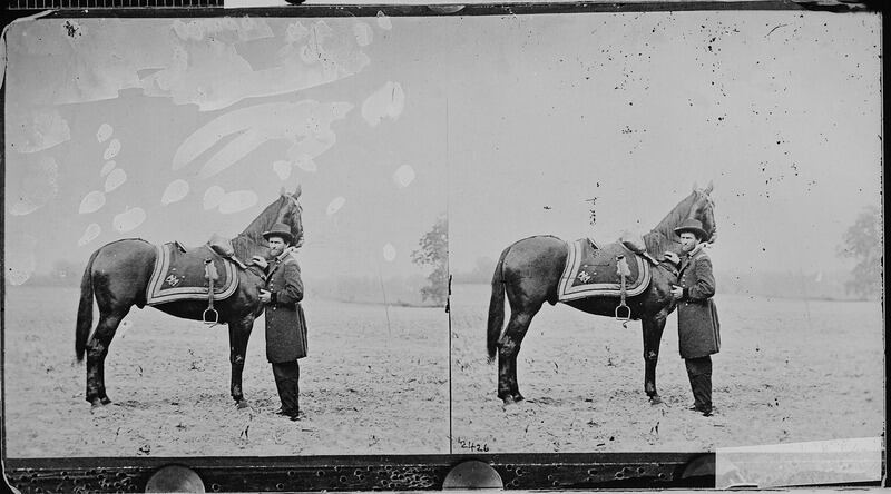 Il presidente Ulysses Grant con il suo cavallo