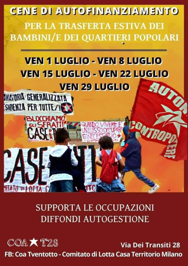 Locandina festa centri sociali