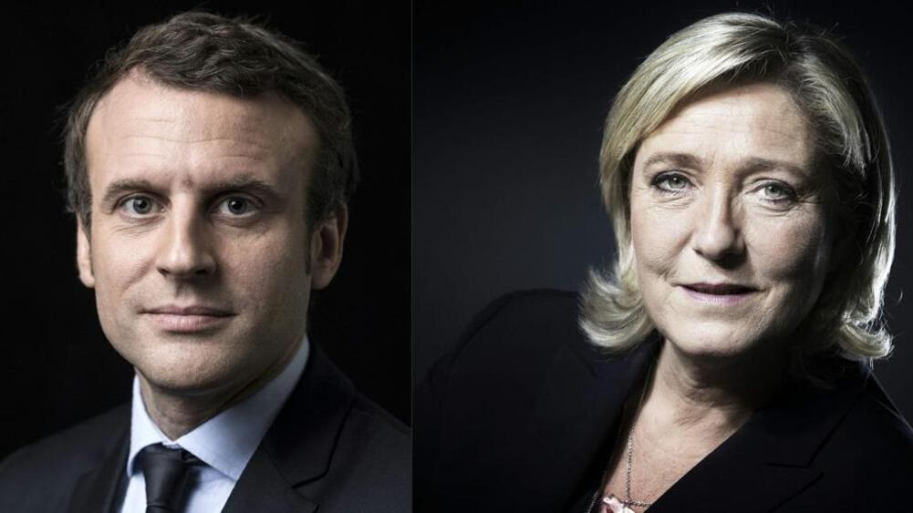 Le Pen esci da questo corpo! Se Macron sembra Marine