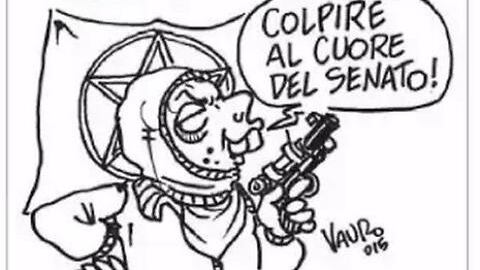 La vignetta di Vauro: Renzi diventa brigatista