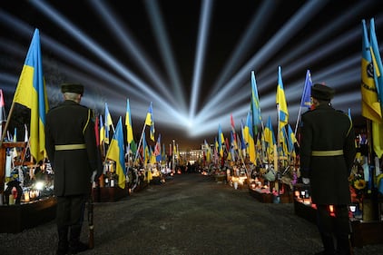 Ucraina, terzo anniversario di guerra. I leader occidentali al cospetto di Zelensly 12