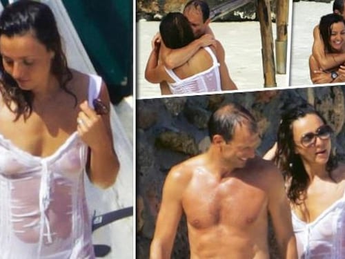 Ambra, le onde la bagnano e mostra il seno: incidente hot