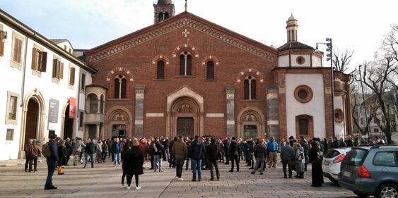 I funerali di Piero Rattazzo nella basilica di Sant'Eustorgio 1