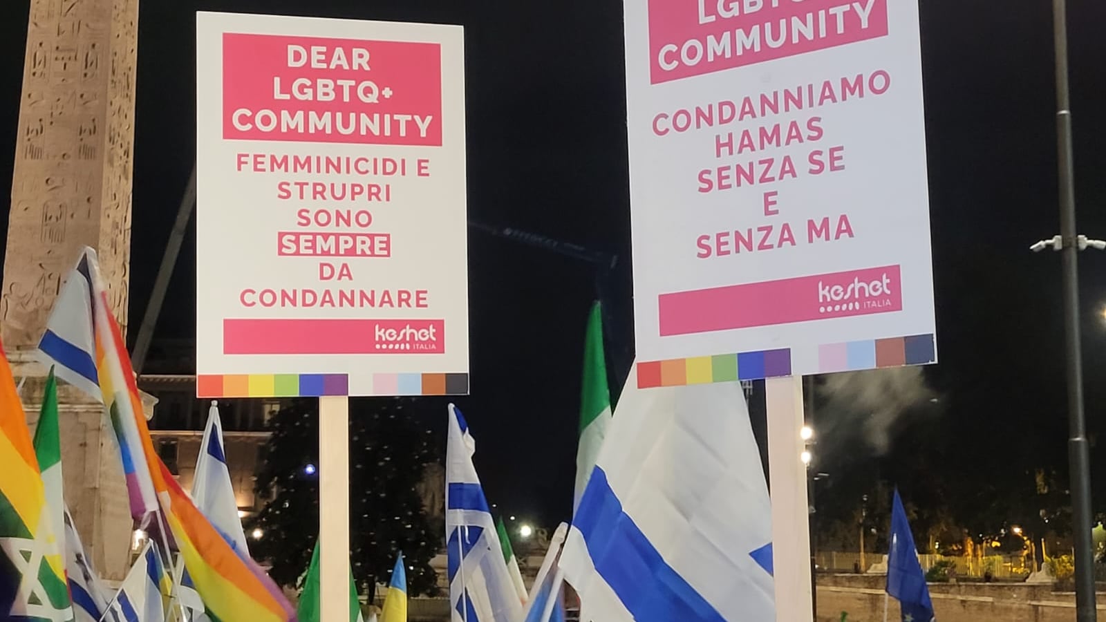 "Condannare Hamas". La piazza pro-Israele mette all'angolo la galassia Lgbt