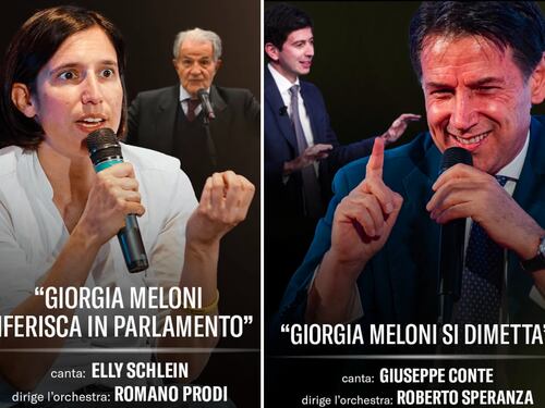 Schlein, Prodi e Conte: il "festival dell'opposizione anti-italiana" secondo FdI