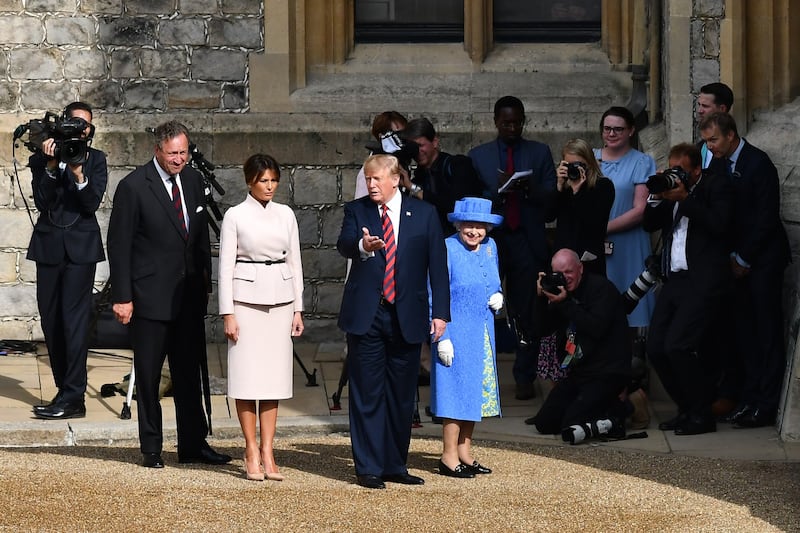Regina Elisabetta II, le foto dell'incontro con Trump 8