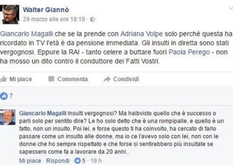 Adriana Volpe e Giancarlo Magalli