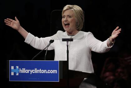 Hillary Clinton festeggia a Brooklyn 8