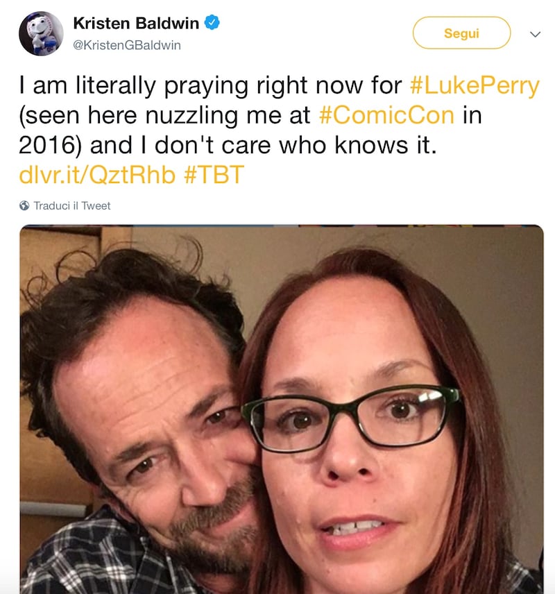Luke Perry, il sostegno social dei vip: foto 5